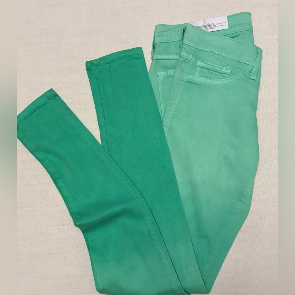 Flying Monkey Aqua Green Sz 25 Skinny Jean NWT